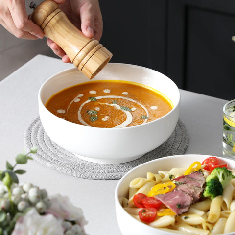 MALACASA bowls dishwasher safe; convenient cleanup after meals.