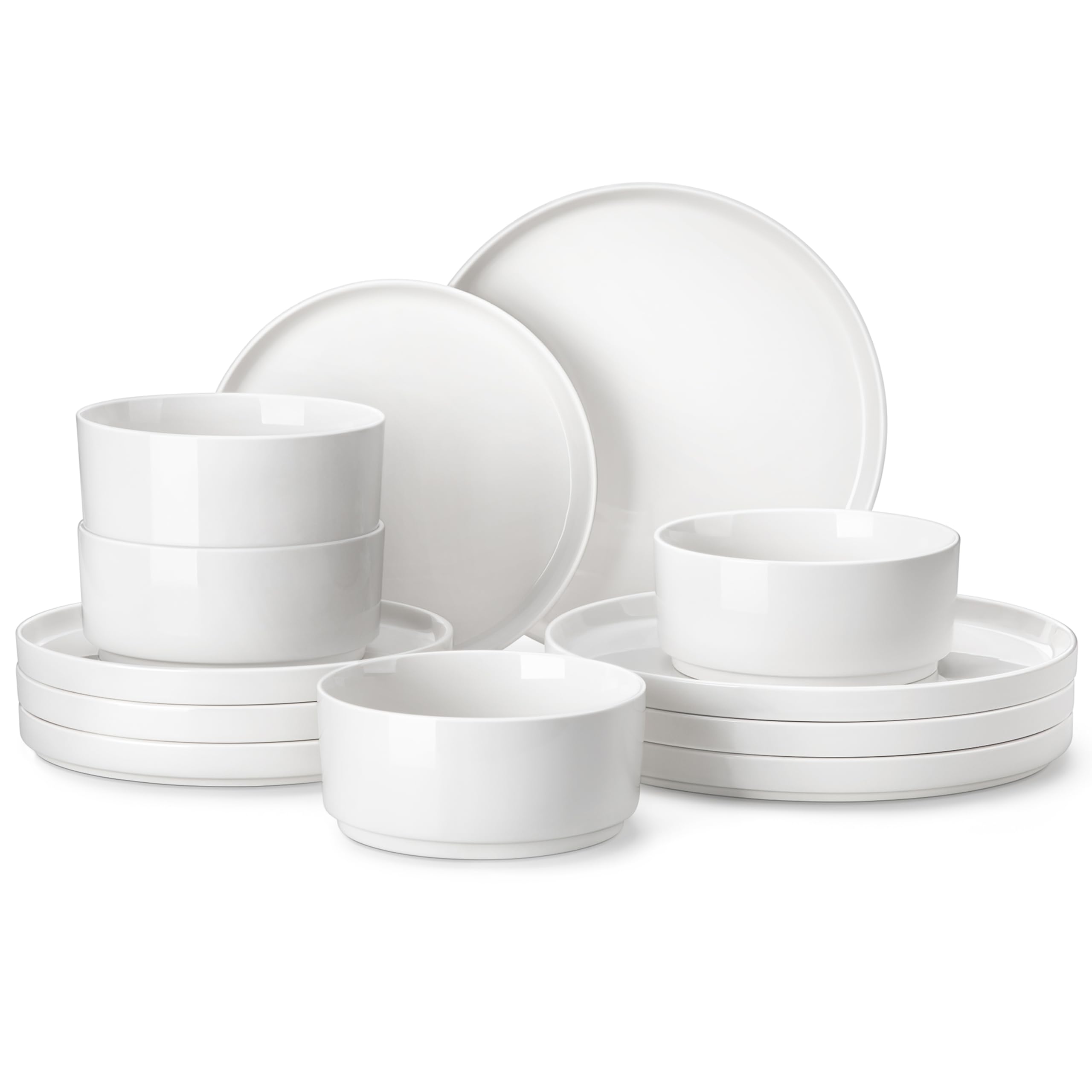 MALACASA LEAH 12-piece set in full display, ideal for family dining