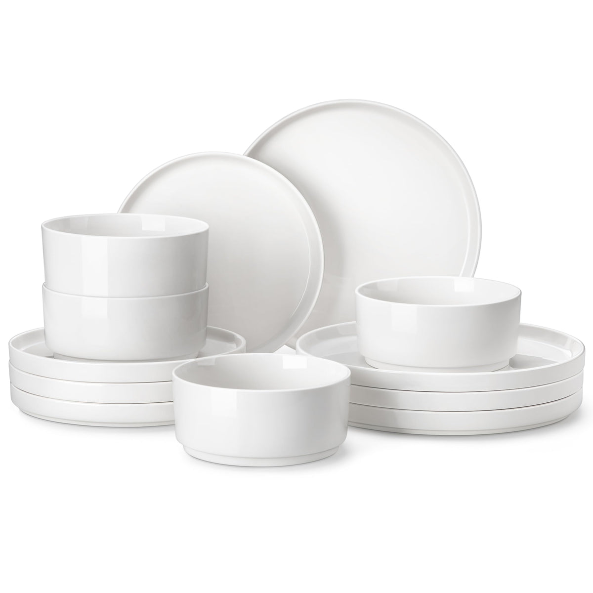 MALACASA LEAH 12-piece set in full display, ideal for family dining