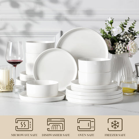 MALACASA LEAH 26 oz cereal bowls ready for soups and cereals.