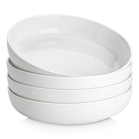 MALACASA LUNA 48 oz pasta bowls set of 4 for family-sized dinners