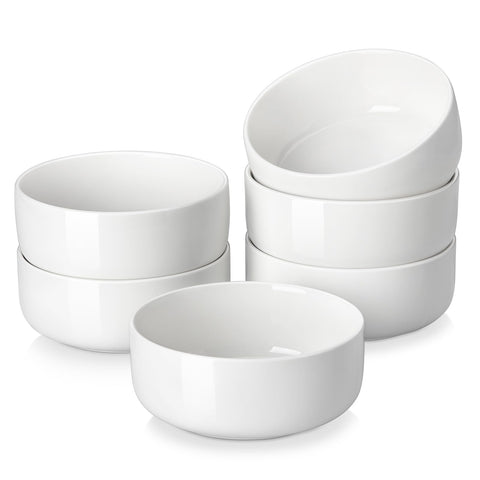 Malacasa LUNA ivory porcelain bowl viewed front-on, ideal for everyday meals