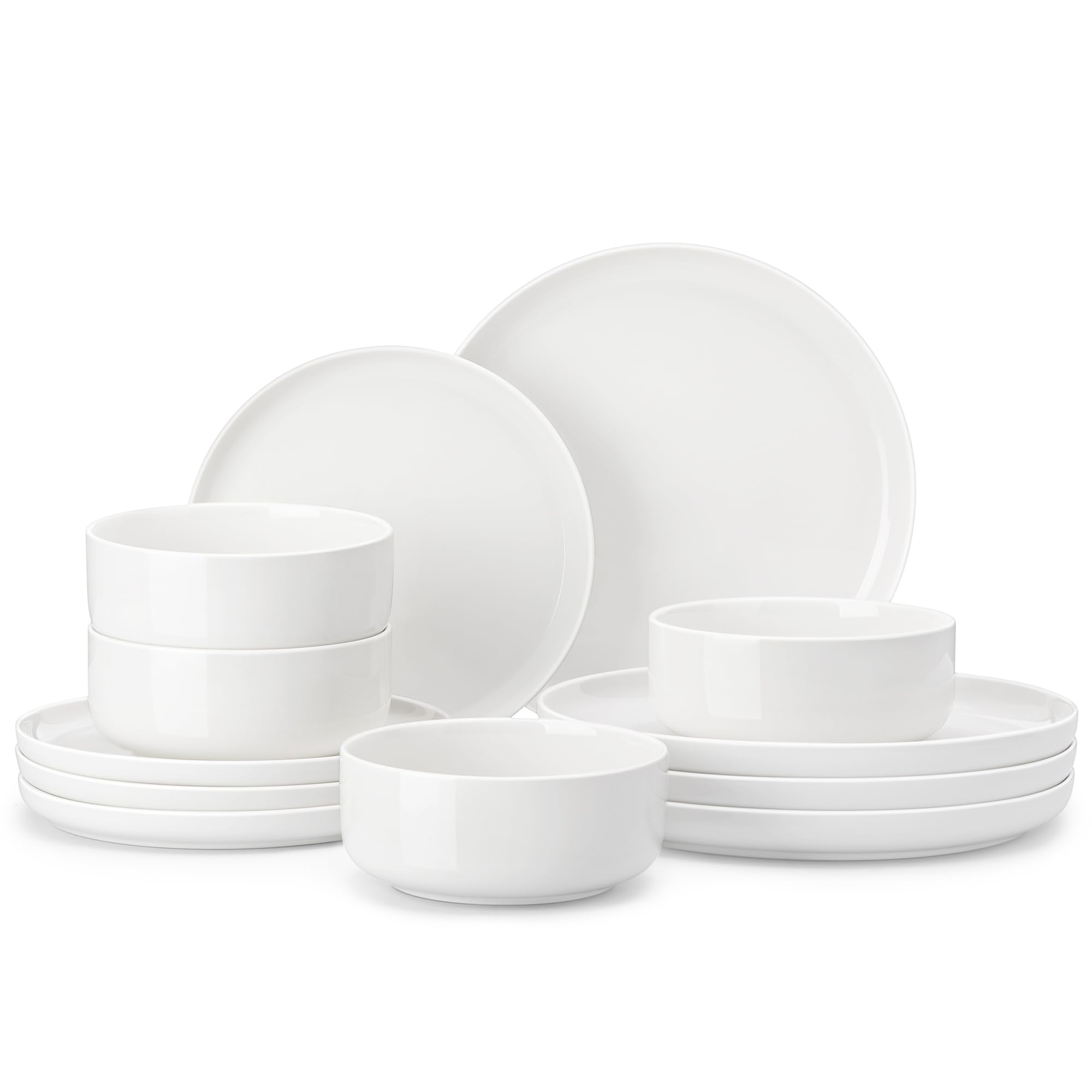 MALACASA LUNA dinner plate 10-25 inch for everyday dining in a modern white finish.