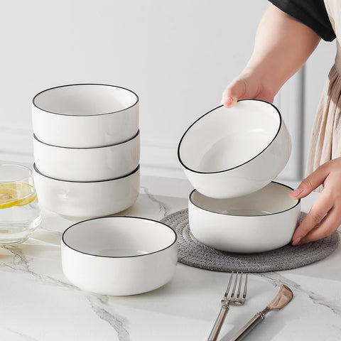 MALACASA LUNA elegant table setting with bowls for entertaining