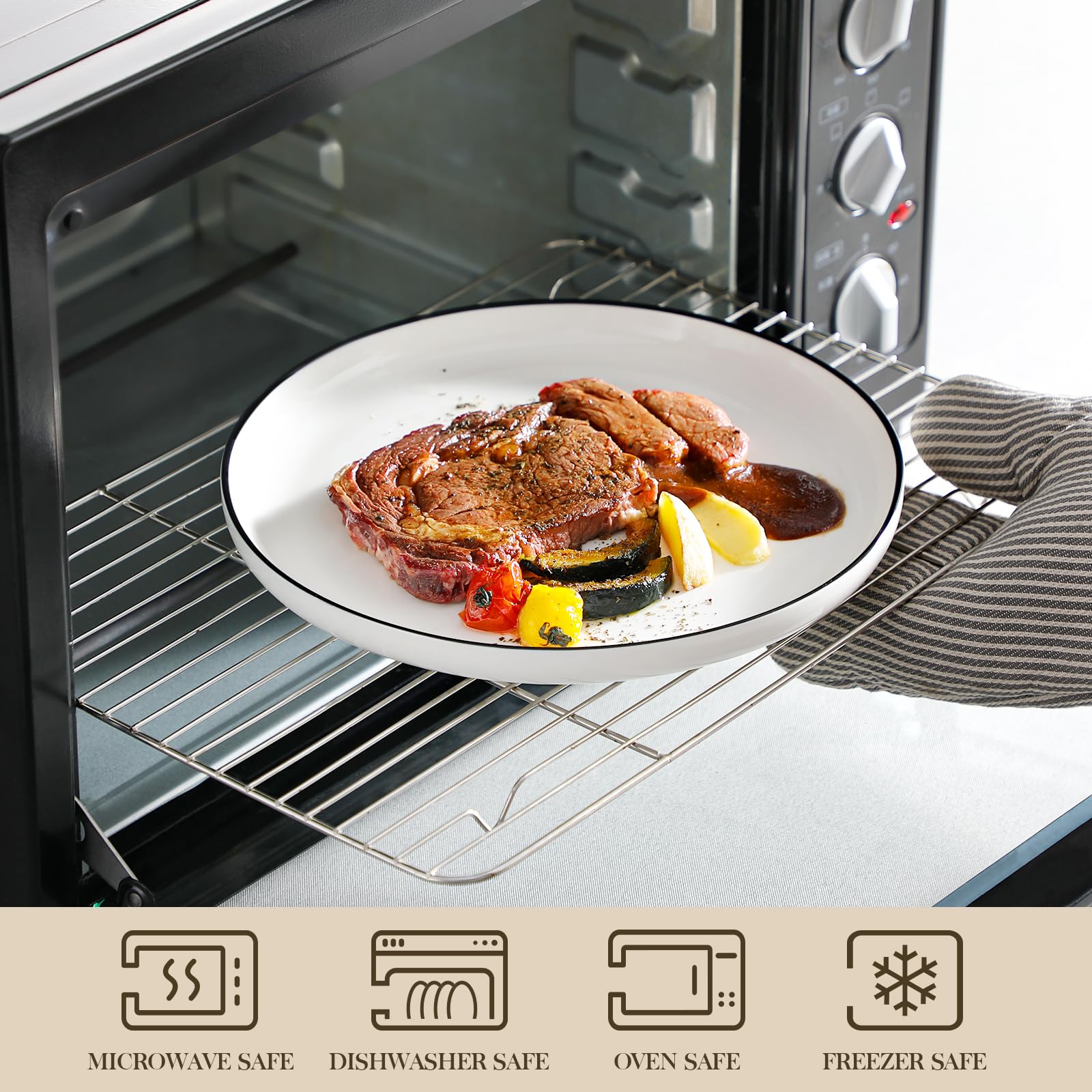 MALACASA Luna Glidecoat glaze ensures effortless cleaning.