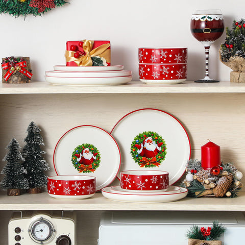 MALACASA Luna Santa Claus nesting stack illustrating space-saving storage
