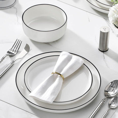 MALACASA Luna stackable design saves kitchen space.