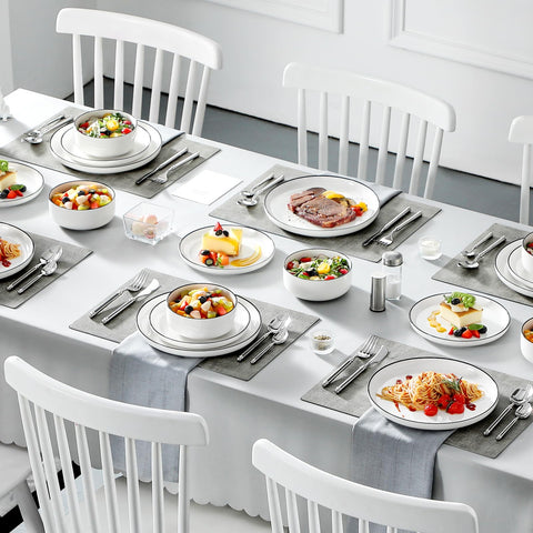MALACASA Luna 18-piece set, 12-month warranty included.