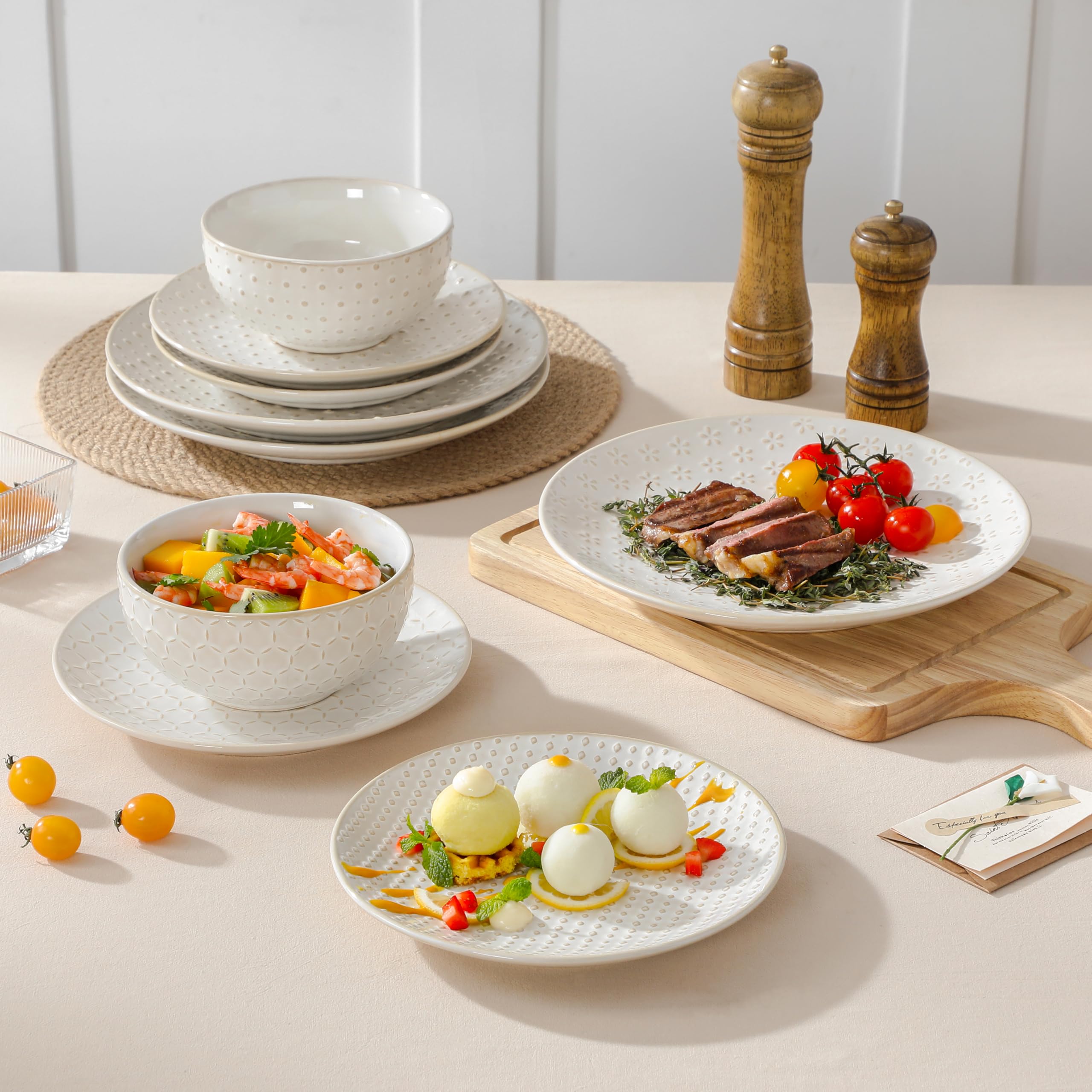 MALACASA Lydia dinnerware dishwasher-safe for easy cleanup