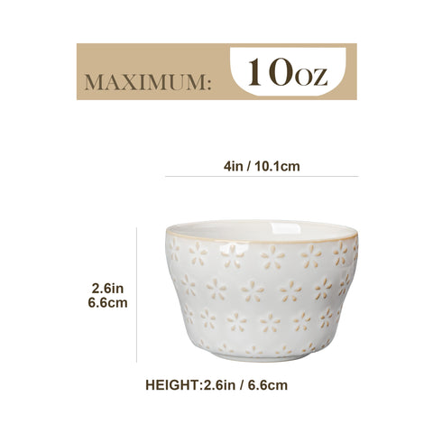 MALACASA Lydia embossed-pattern dessert cups add refined texture to tables