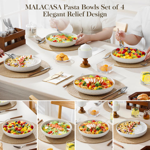 MALACASA Lydia microwave-safe bowls for quick reheating