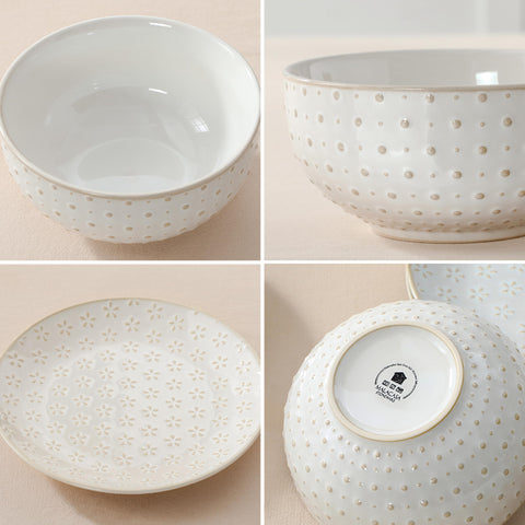 MALACASA Lydia modern relief design adds subtle elegance to meals