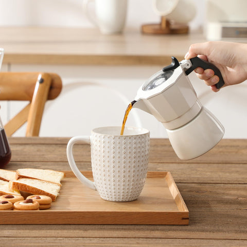 MALACASA Lydia mug embossed pattern 7, ideal for gifting and celebrations.