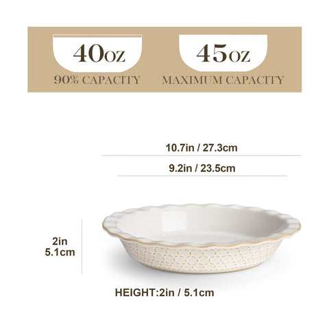 MALACASA Lydia pie pan with fluted rim for golden crusts and stylish serving.