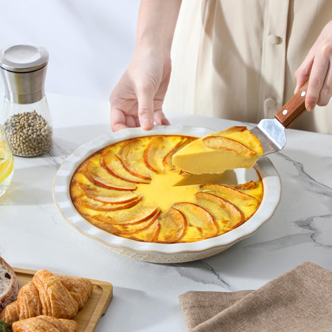 Oven, microwave, and dishwasher safe for easy prep and cleanup.