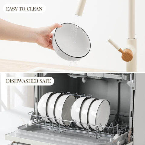 MALACASA bowls are microwave and dishwasher safe for everyday use