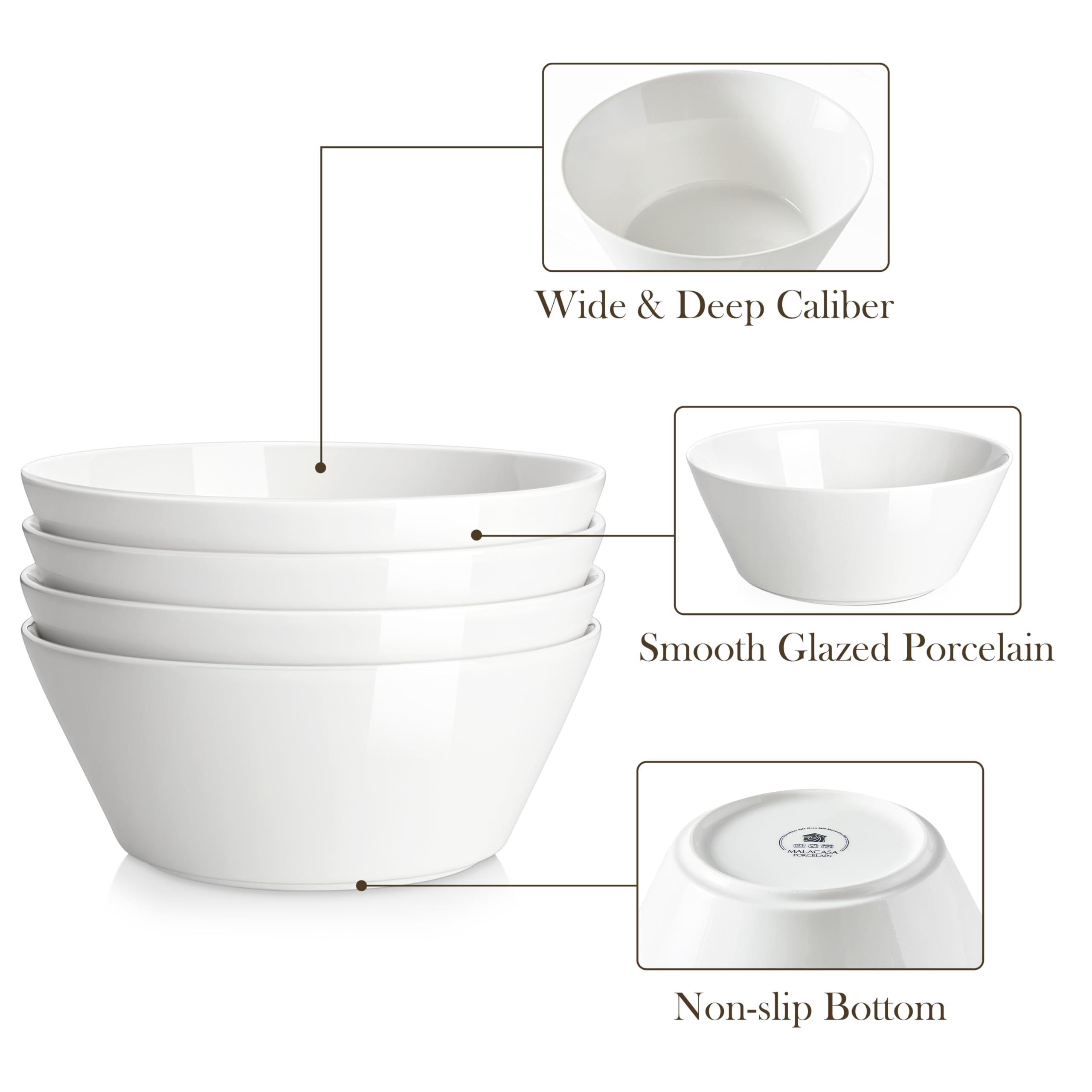 MALACASA bowls are microwave and oven safe for versatile reheating.