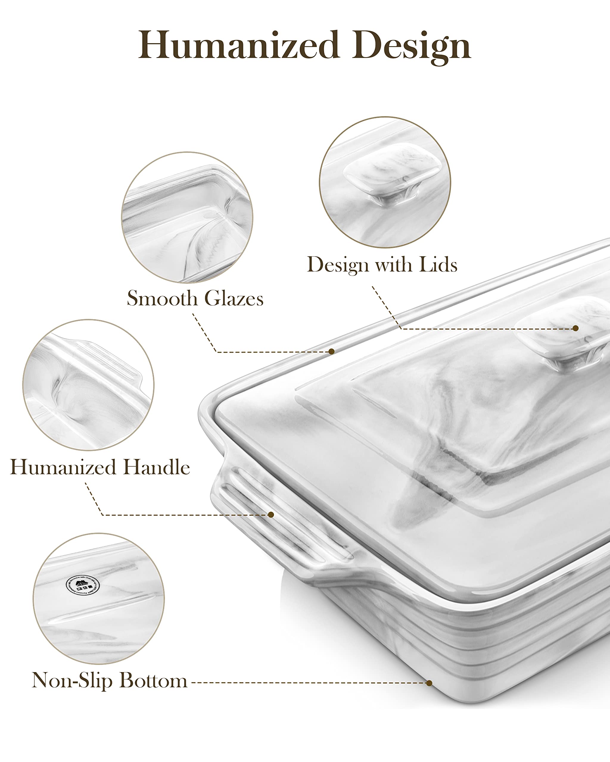 MALACASA microwave-safe casserole dish for quick reheats and weeknight dinners.