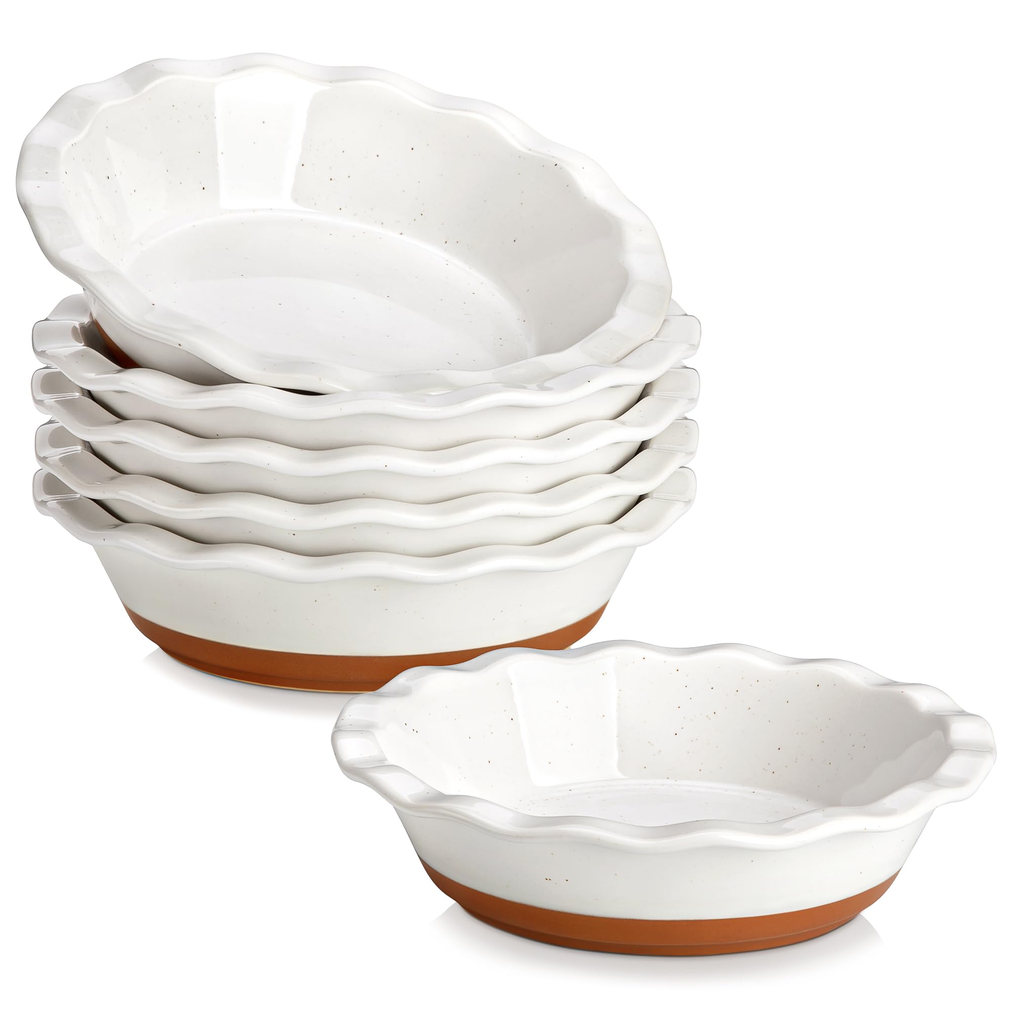 MALACASA mini pie pan with a ruffled edge for elegant, single-serving desserts.