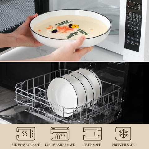 MALACASA four-piece set stacked for compact kitchen storage.