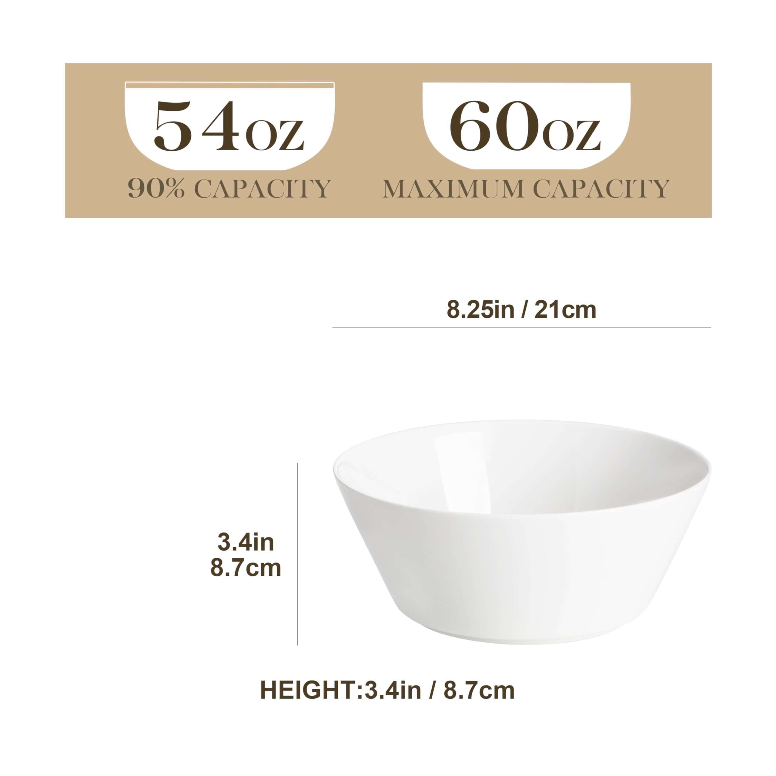 Close-up of MALACASA porcelain bowls showing dense walls and durable construction.