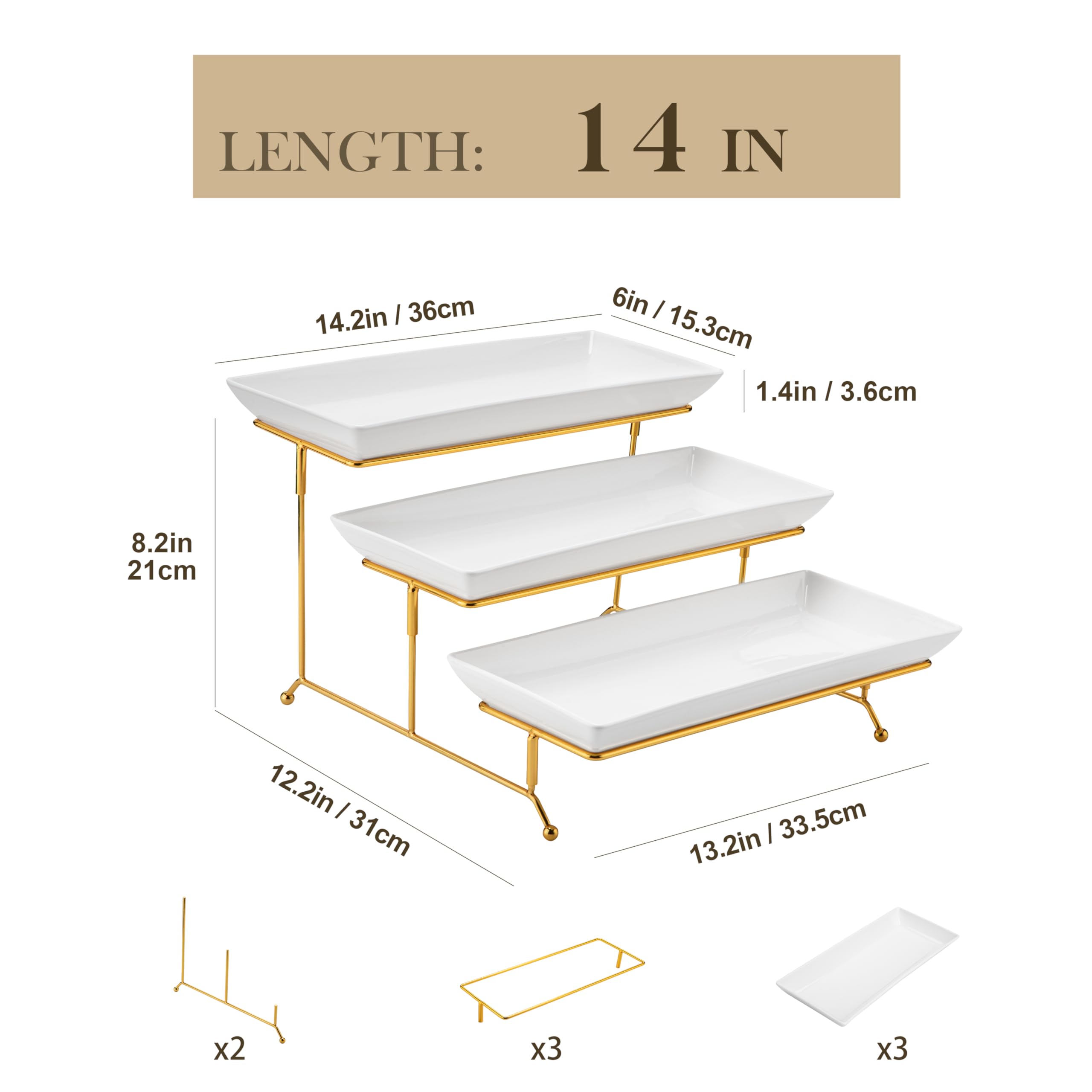 MALACASA white porcelain trays presented for elegant serving.