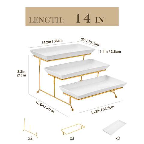 MALACASA white porcelain trays presented for elegant serving.