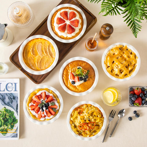 MALACASA 12-ounce portion-control pie pans ideal for personal desserts.