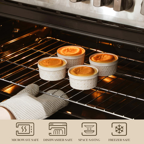 MALACASA premium ceramic ramekins durable and heat-ready for daily use
