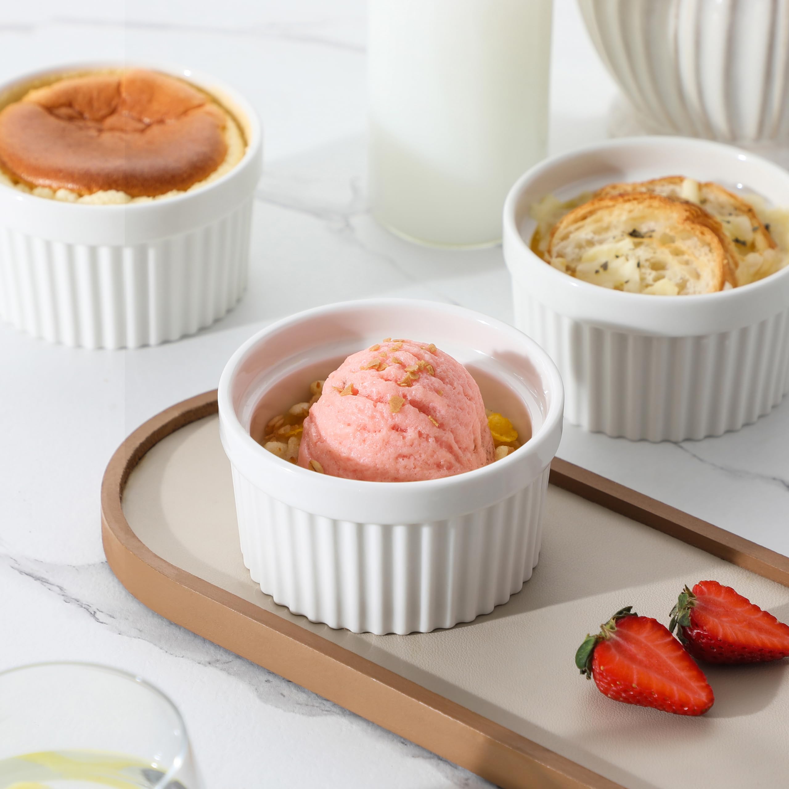 MALACASA 10oz porcelain insulation preserves flavor during serving.