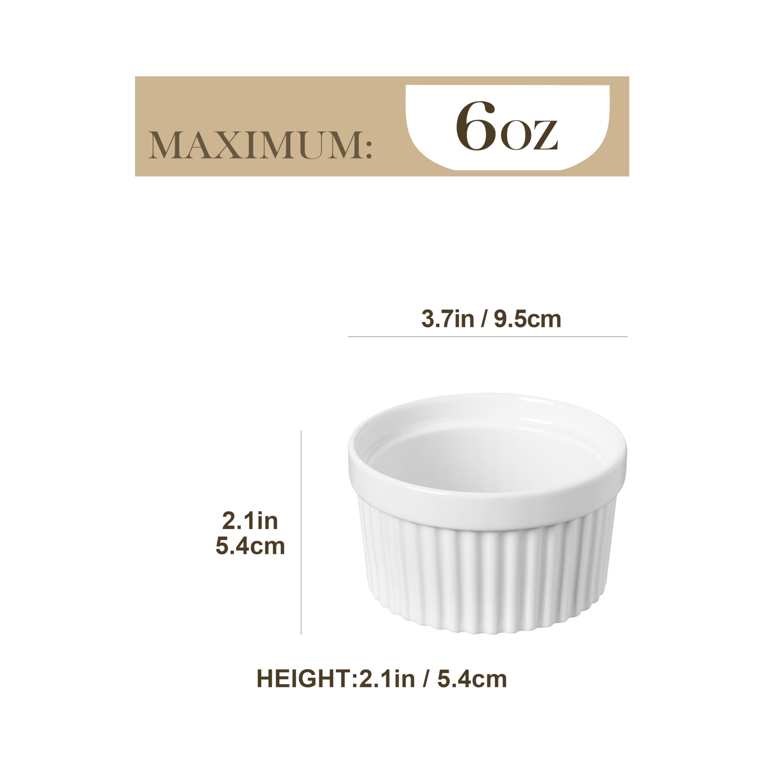 MALACASA porcelain dessert dishes in clean white glaze for serving