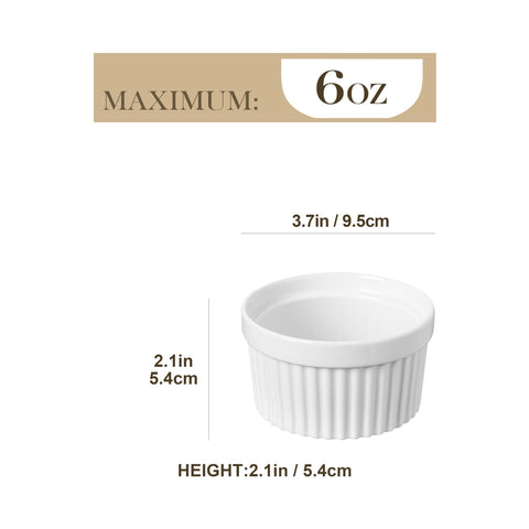 MALACASA porcelain dessert dishes in clean white glaze for serving