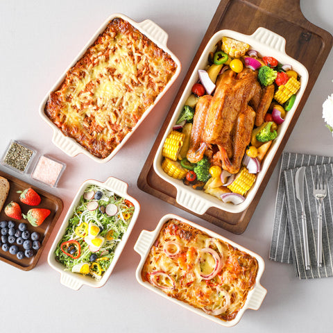 MALACASA 11.1-inch pan with handles for easy serving and even heat.