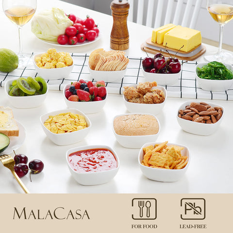 MALACASA refrigerator microwave dishwasher safe ramekins for versatile prep