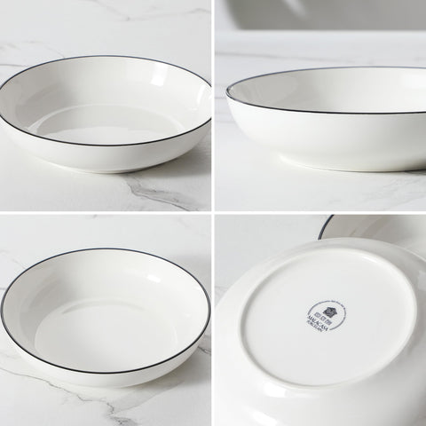Durable lead-free MALACASA porcelain designed for everyday use.