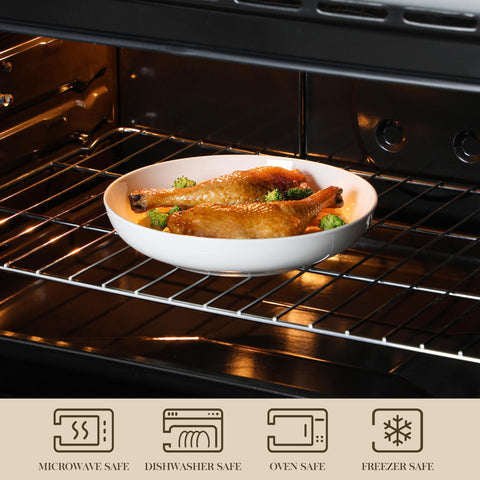 Durable MALACASA porcelain glaze resists chipping for daily use.