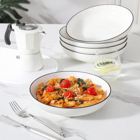 MALACASA bowls are microwave and dishwasher safe for quick cleanup.