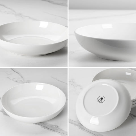 MALACASA Regular oven-safe bowls tolerate gentle warming for serving.