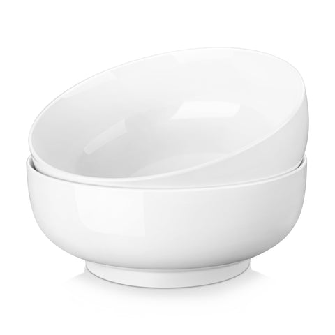 MALACASA 114oz 10-inch bowls top view highlighting spacious capacity for meals.