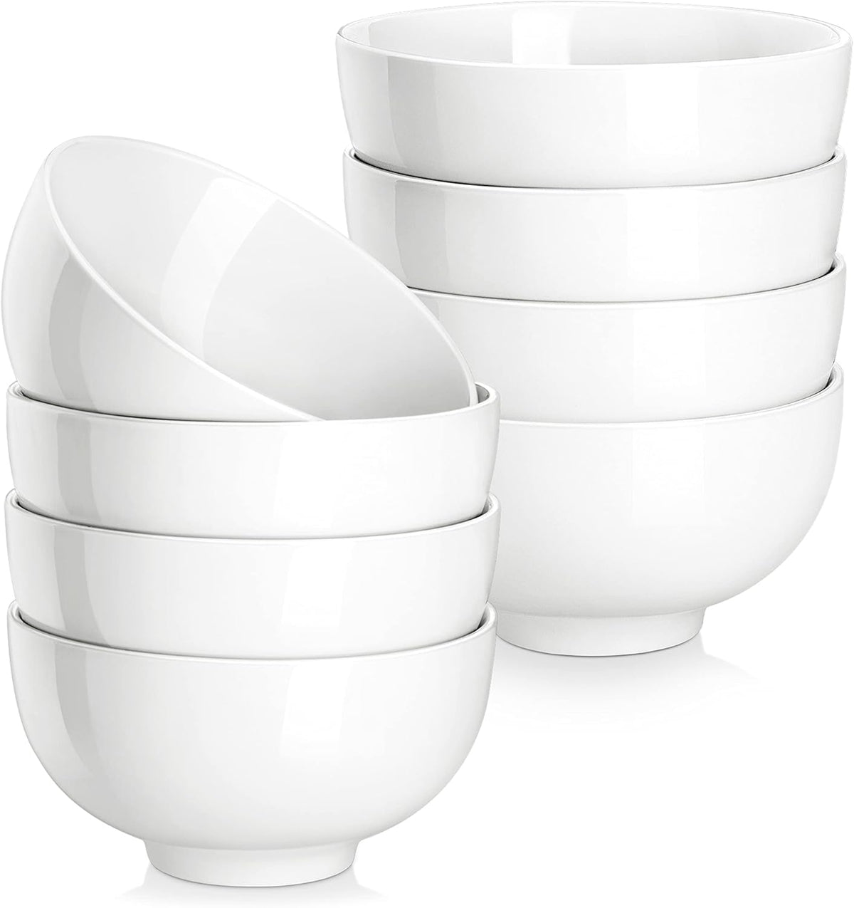 MALACASA small white bowl with 10 oz capacity for desserts and portions