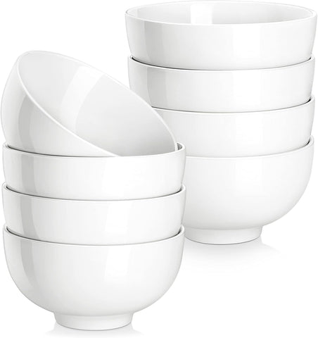 MALACASA small white bowl with 10 oz capacity for desserts and portions