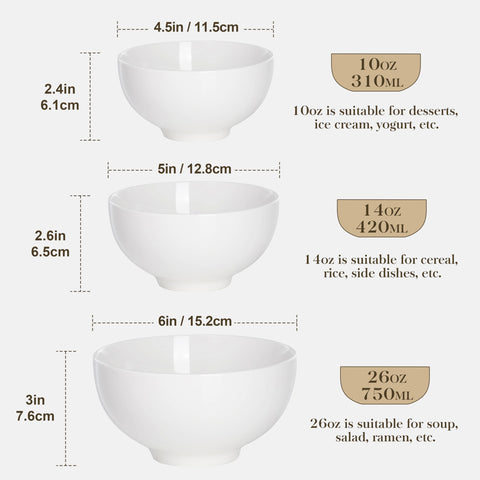 Sturdy ceramic design of MALACASA bowls preserves flavors and textures during serving