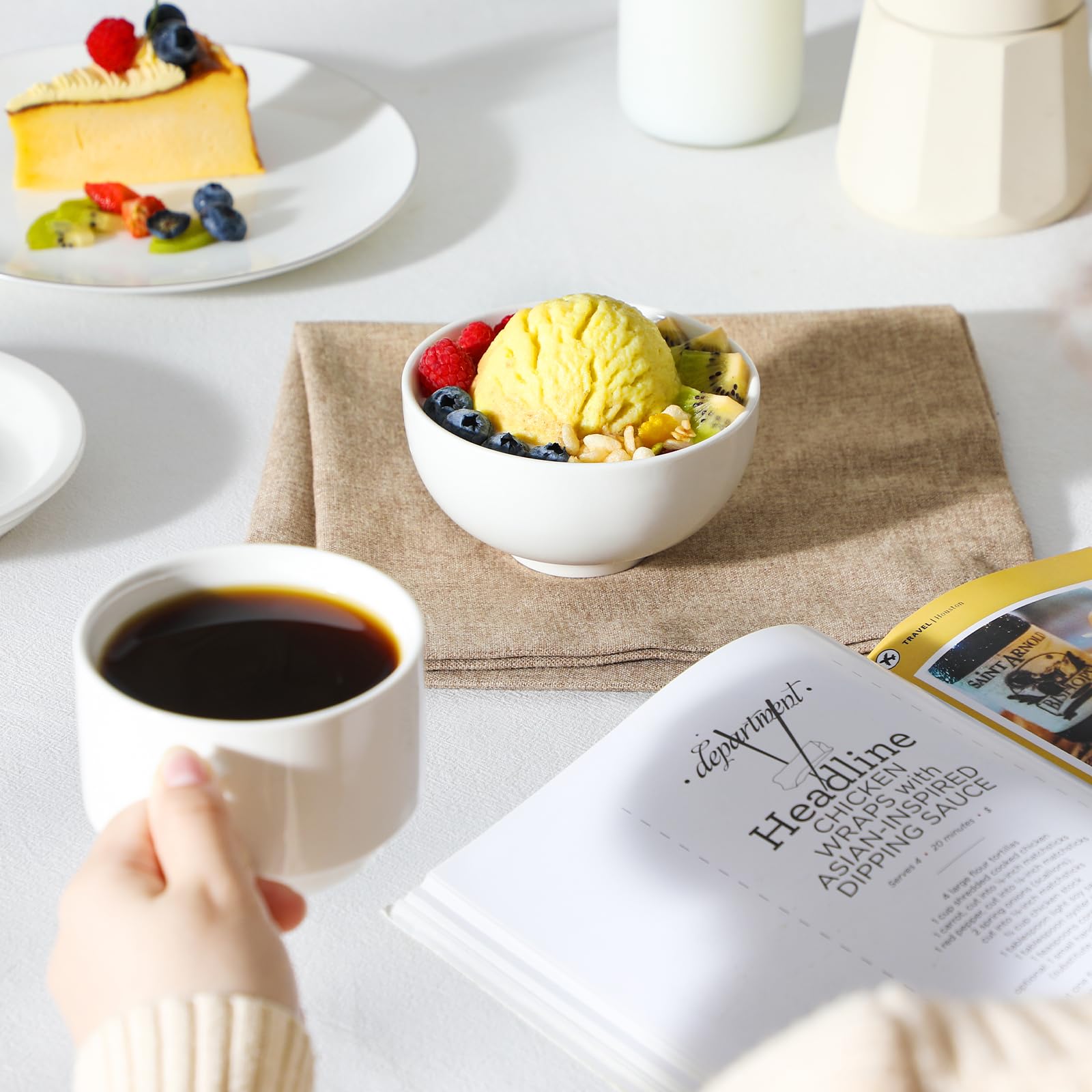 Dishwasher-safe MALACASA bowls with fridge-friendly design for convenience