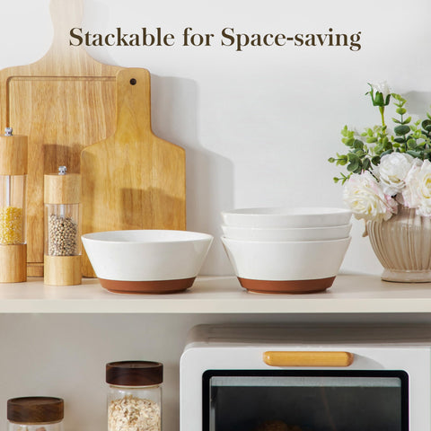 MALACASA stackable design saves cabinet space