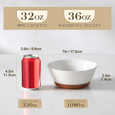 MALACASA terracotta-base bowls with ebony speckles for casual dining