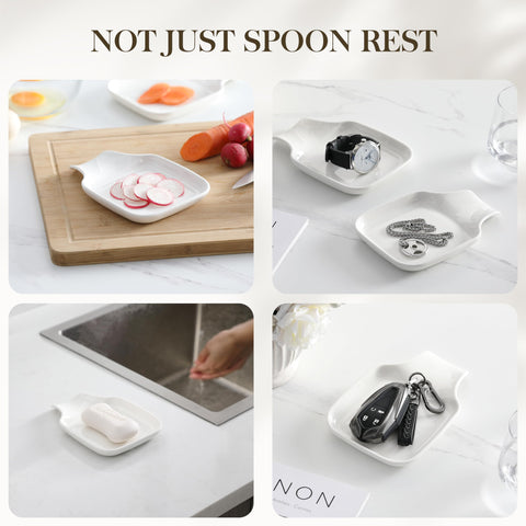 MALACASA spoon rest also serves as a small dish or key tray.