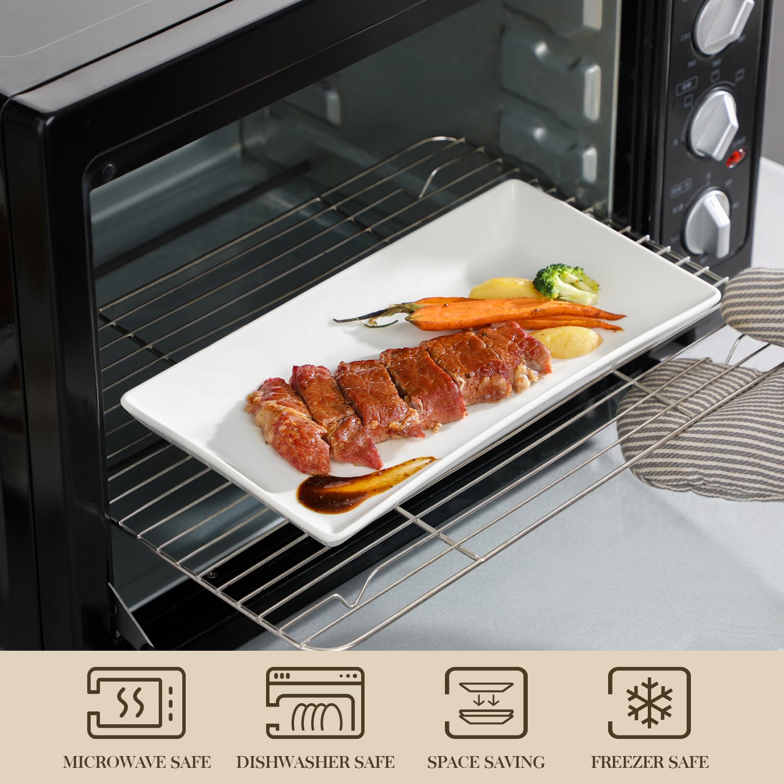 MALACASA sturdy metal rack provides stable, eye-catching presentation.