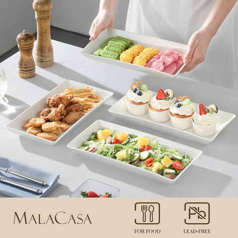 MALACASA rectangular trays perfect for desserts and appetizers