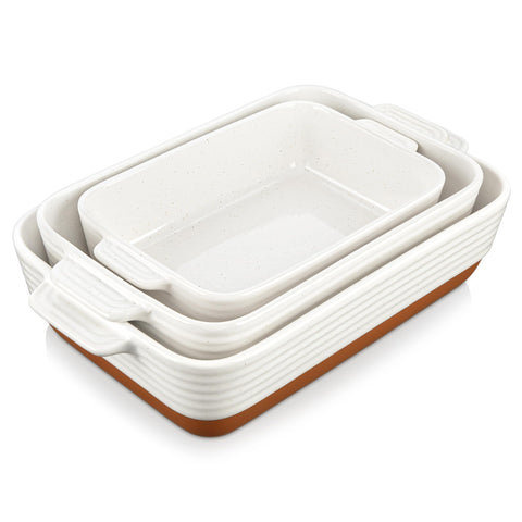 MALACASA Tara 14.5-inch baking dish with handles for easy oven-to-table serving