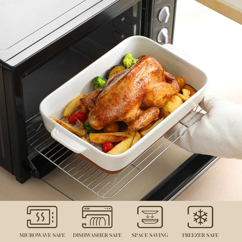 Ceramic bakeware with durable, chip-resistant design